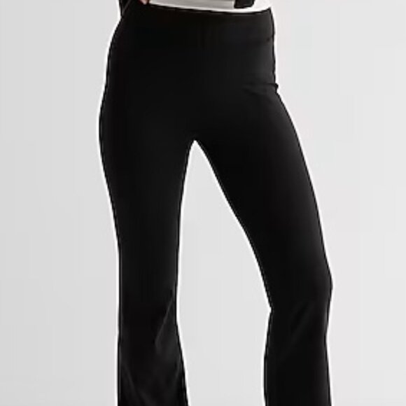 Express‎ High-Waisted Black Flare Dress Pants - Picture 1 of 11